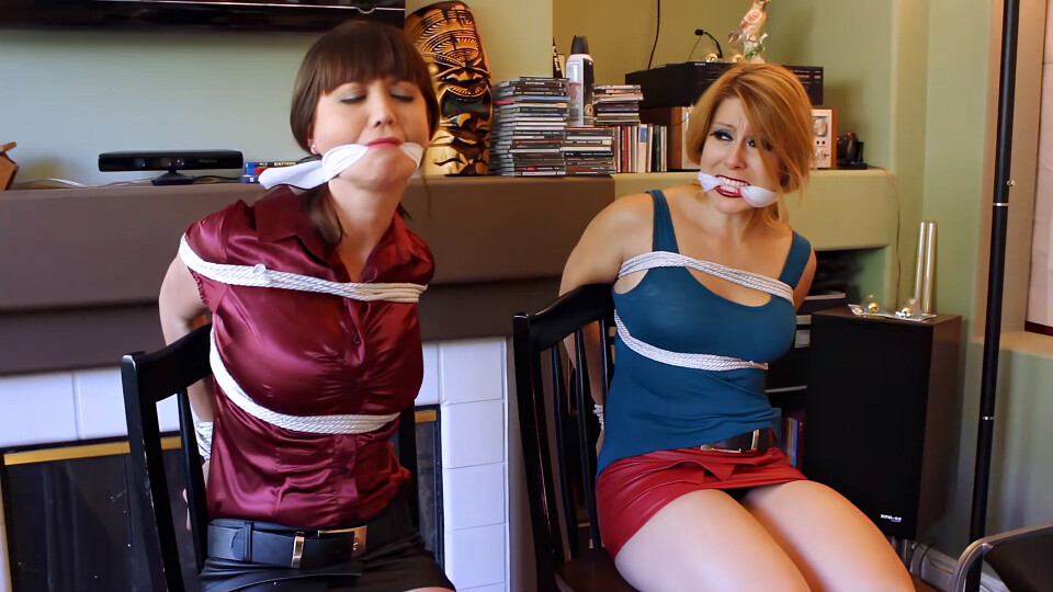 LOST MEDIA RECOVERED, REMASTERED AND UPSCALED to 60FPS! Chrissy Marie and Layla, two sitters in bondage!