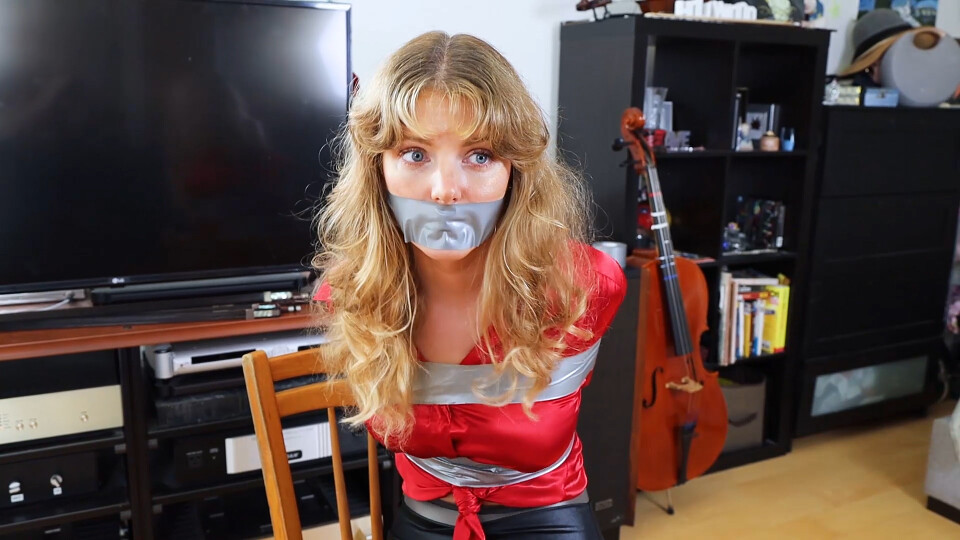 Alda McEwen taken away from the jewelry and taped up until she gets rescued!