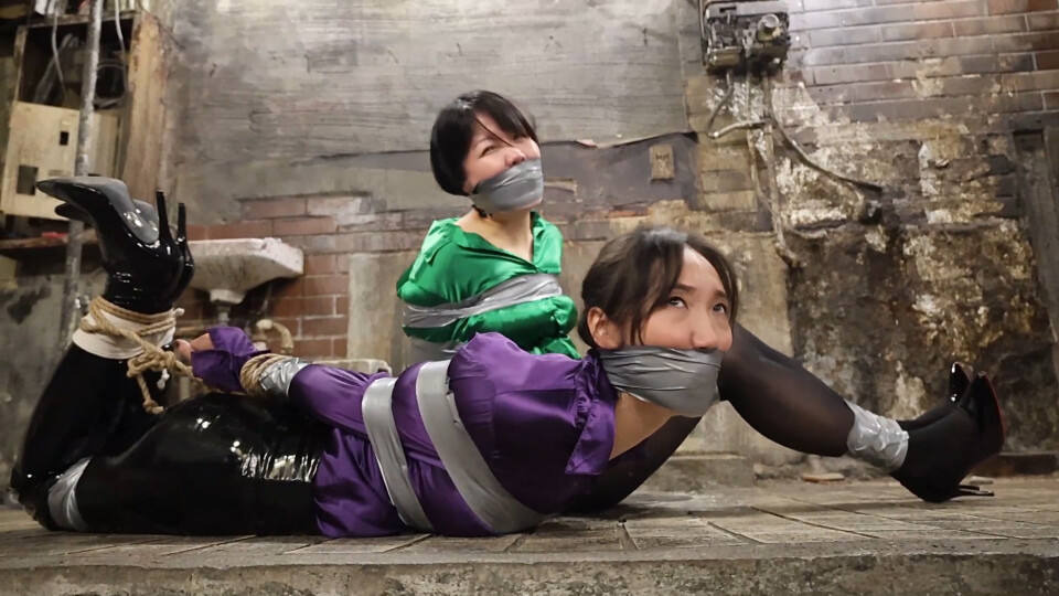 4k At 60 Fps! Made In Japan 29: Csi Detectives Akane And Kanon Sugawara Hogtied, And Tightly Wraparound Tape Gagged During An Investigation In The Underground Tunnels Of Shinjuku!