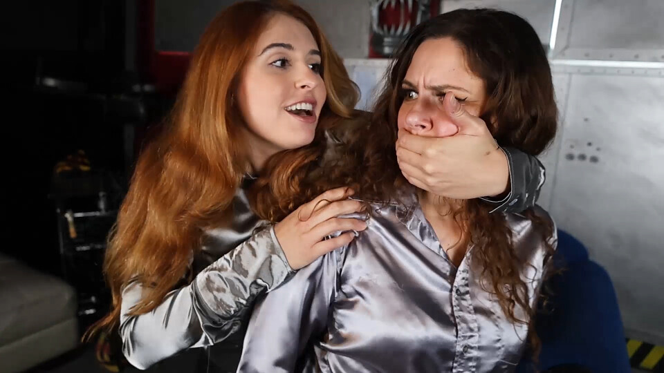 Mina And Christy Salome: "Single Redhead Female" Mina Gets Tied And Gagged By A Girl Who Wants To Be Like Her